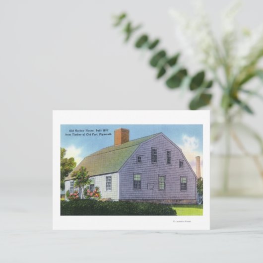 Buiten Uitzicht van het Oude Harlow House Briefkaart (Staand voorkant)