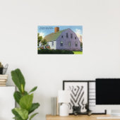 Buiten Uitzicht van het Oude Harlow House Poster (Thuiskantoor)