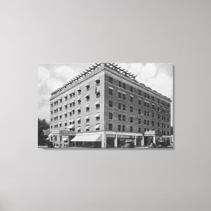 Buiten Uitzicht van het Owyhee HotelBoise, ID Canvas Afdruk