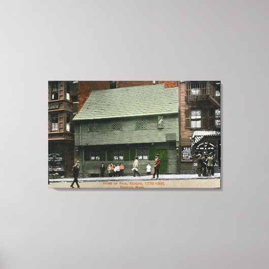 Buiten Uitzicht van het Paul Revere House # 4 Canvas Afdruk (Voorkant)