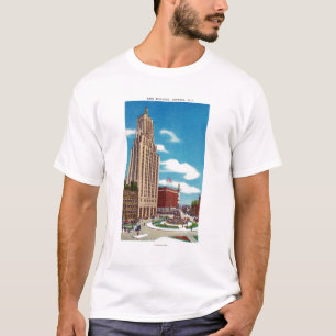 Buiten Uitzicht van het spoorweggebouw T-shirt