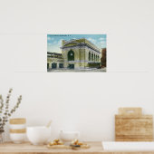 Buiten Uitzicht van het spoorwegstation Poster (Keuken)