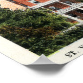 Buiten Uitzicht van het St. Vincent-ziekenhuis Poster (Hoek)