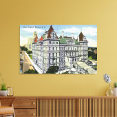 Buiten Uitzicht van het Staatsgebouw # Canvas Afdruk (Insitu (Woonkamer))