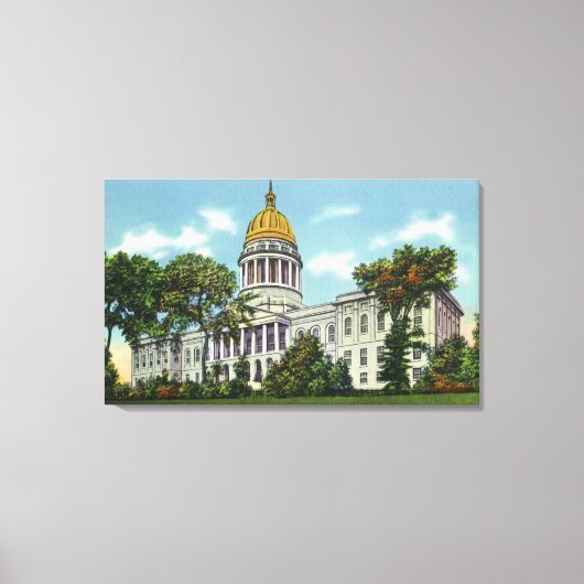 Buiten Uitzicht van het Staatsgebouw nr. 2 Canvas Afdruk (Voorkant)