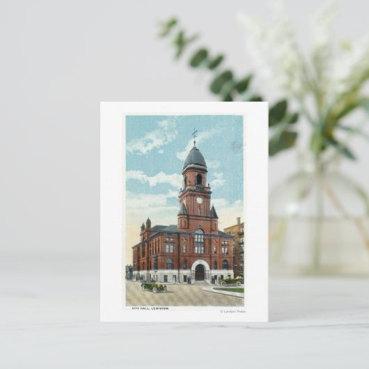 Buiten Uitzicht van het stadhuis Briefkaart (Staand voorkant)