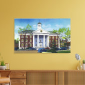 Buiten Uitzicht van het stadhuis van Memorial Canvas Afdruk (Insitu (Woonkamer))