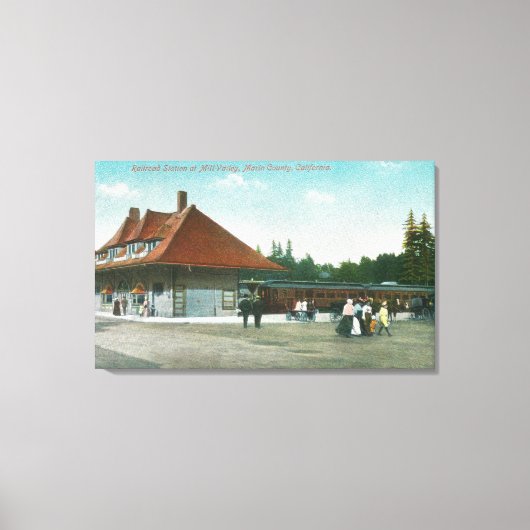 Buiten Uitzicht van het station Canvas Afdruk (Voorkant)
