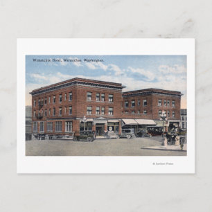 Buiten Uitzicht van het Wenatchee Hotel Briefkaart
