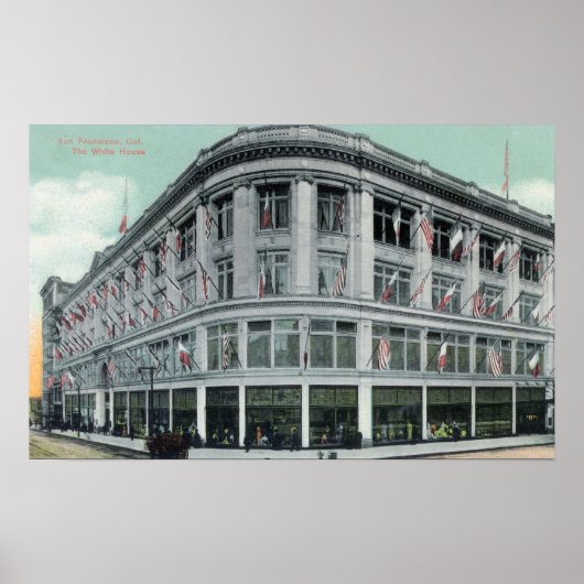 Buiten Uitzicht van het Witte Huis Poster (Voorkant)