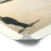 Buiten Uitzicht van het Zee-strand-hotel Poster (Hoek)