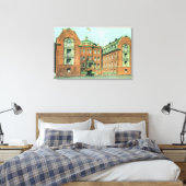 Buiten Uitzicht van het ziekenhuis Hahnemann Canvas Afdruk (Insitu (Slaapkamer))