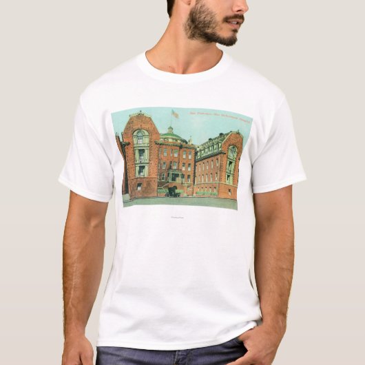 Buiten Uitzicht van het ziekenhuis Hahnemann T-shirt (Voorkant)