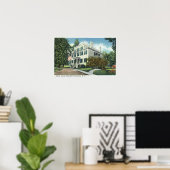 Buiten Uitzicht van Historic Granger Homestead Poster (Thuiskantoor)