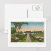 Buiten Uitzicht van Hoopes Gardens Club House Briefkaart (Voorkant / Achterkant)