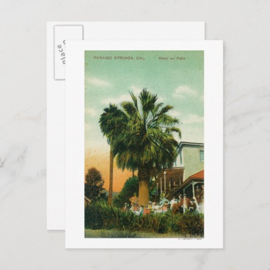 Buiten Uitzicht van Hotel au Palm Briefkaart (Voorkant / Achterkant)