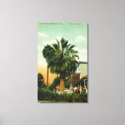 Buiten Uitzicht van Hotel au Palm Canvas Afdruk (Voorkant)