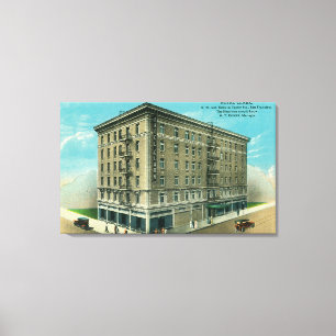 Buiten Uitzicht van Hotel Clark Canvas Afdruk