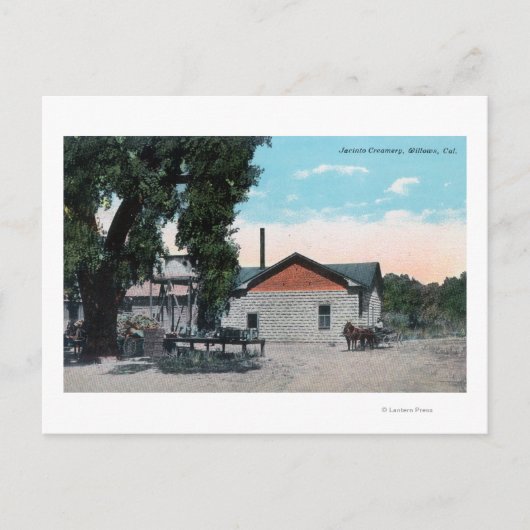 Buiten Uitzicht van Jacinto CreameryWillows, CA Briefkaart (Voorkant)