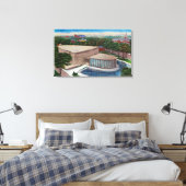 Buiten Uitzicht van Kleinhan's muziekhuis Canvas Afdruk (Insitu (Slaapkamer))