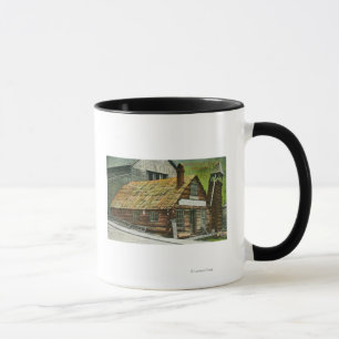 Buiten Uitzicht van Log Cabin Soda Works, Church o Mok