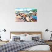 Buiten Uitzicht van Pacific Lumber Co., Redwood Canvas Afdruk (Insitu (Slaapkamer))