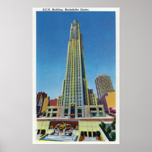 Buiten Uitzicht van RCA Bldg, Rockefeller Center Poster