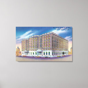 Buiten Uitzicht van Sheraton Hotel in Copley Canvas Afdruk