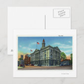 Buiten Uitzicht van stadhuis 3 Briefkaart (Voorkant / Achterkant)