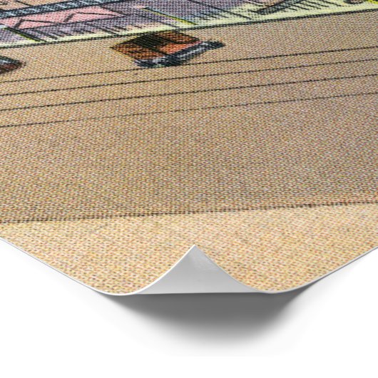 Buiten Uitzicht van station 2 van de spoorweg Poster (Hoek)