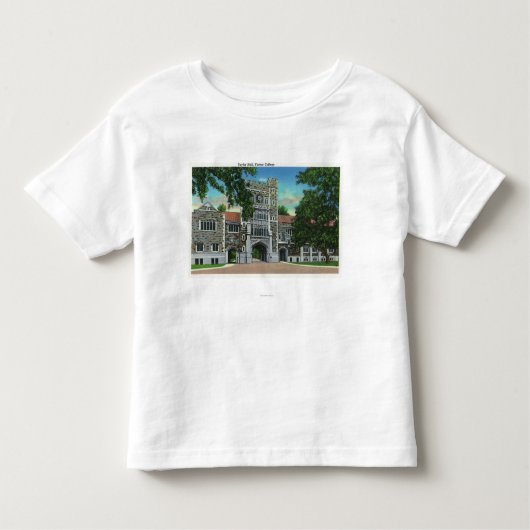 Buiten Uitzicht van Taylor Hall, Vassar College Kinder Shirts (Voorkant)