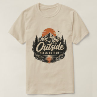 Buiten voelt beter Berg Natuur Avontuur Des T-shirt