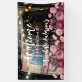 Buiten Whiskey Vat Bruidsfeest Begroeting Spandoek (Verticaal)