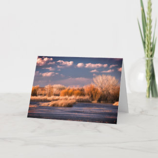 BUITEN WINTERSCENE Gevouwen Noot Kaart