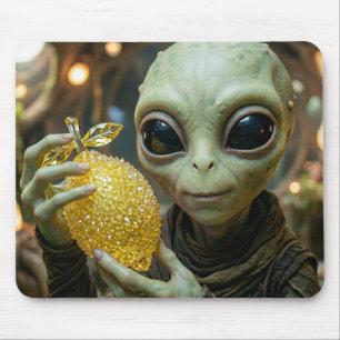 Buitenaards Alien en Kristallijne Citroen Muismat