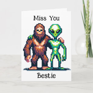 Buitenaards Alien met Bigfoot Kaart
