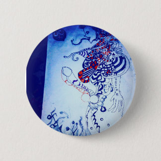buitenaards echt  ronde button 5,7 cm