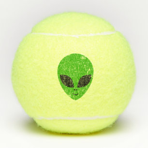 buitenaards groen hoofd voor science fiction extra tennisballen