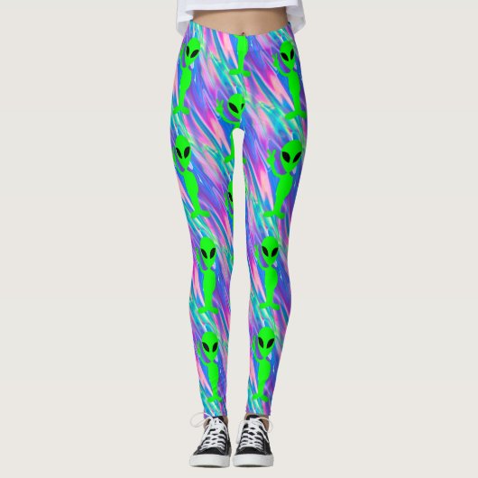 Buitenaards hologram leggings (Voorkant)
