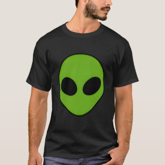 Buitenaards hoofd groene alien van andere planeet t-shirt