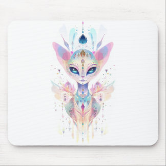 Buitenaards kattengezicht muismat