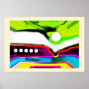 Buitenaards landschap poster