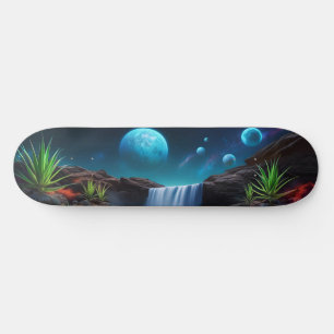 Buitenaards Landschap Waterval Moons Skateboard