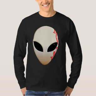 Buitenaards masker met futuristische markeringen t-shirt