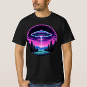 Buitenaards ruimteschip retro futuristisch t-shirt (Voorkant)