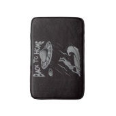 buitenaards surfende illustratie met thuis badmat (Voorkant Verticaal)