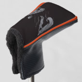 buitenaards surfende illustratie met thuis golfheadcover (3/4 voorkant)