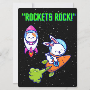 BUITENAARDS, UNIVERSE, RAKETSCHIP, PLANEET EN RUIM FEESTDAGENKAART