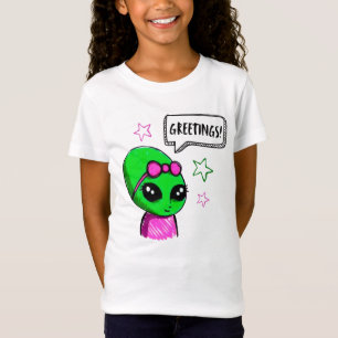 buitenaards wezen begroeten t-shirt