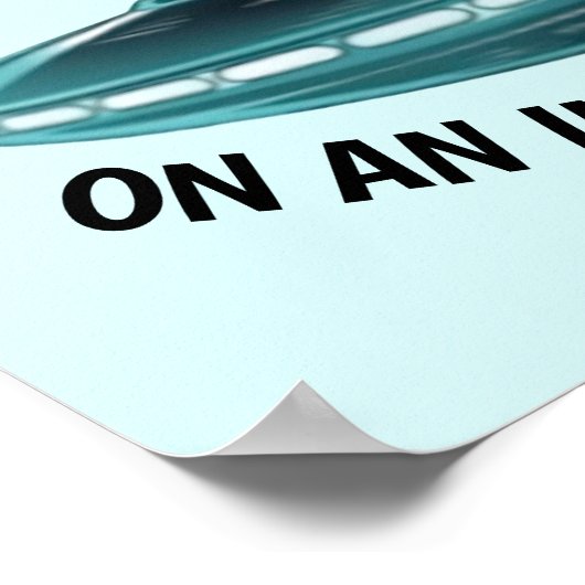 Buitenaards wezen in UFO Poster (Hoek)